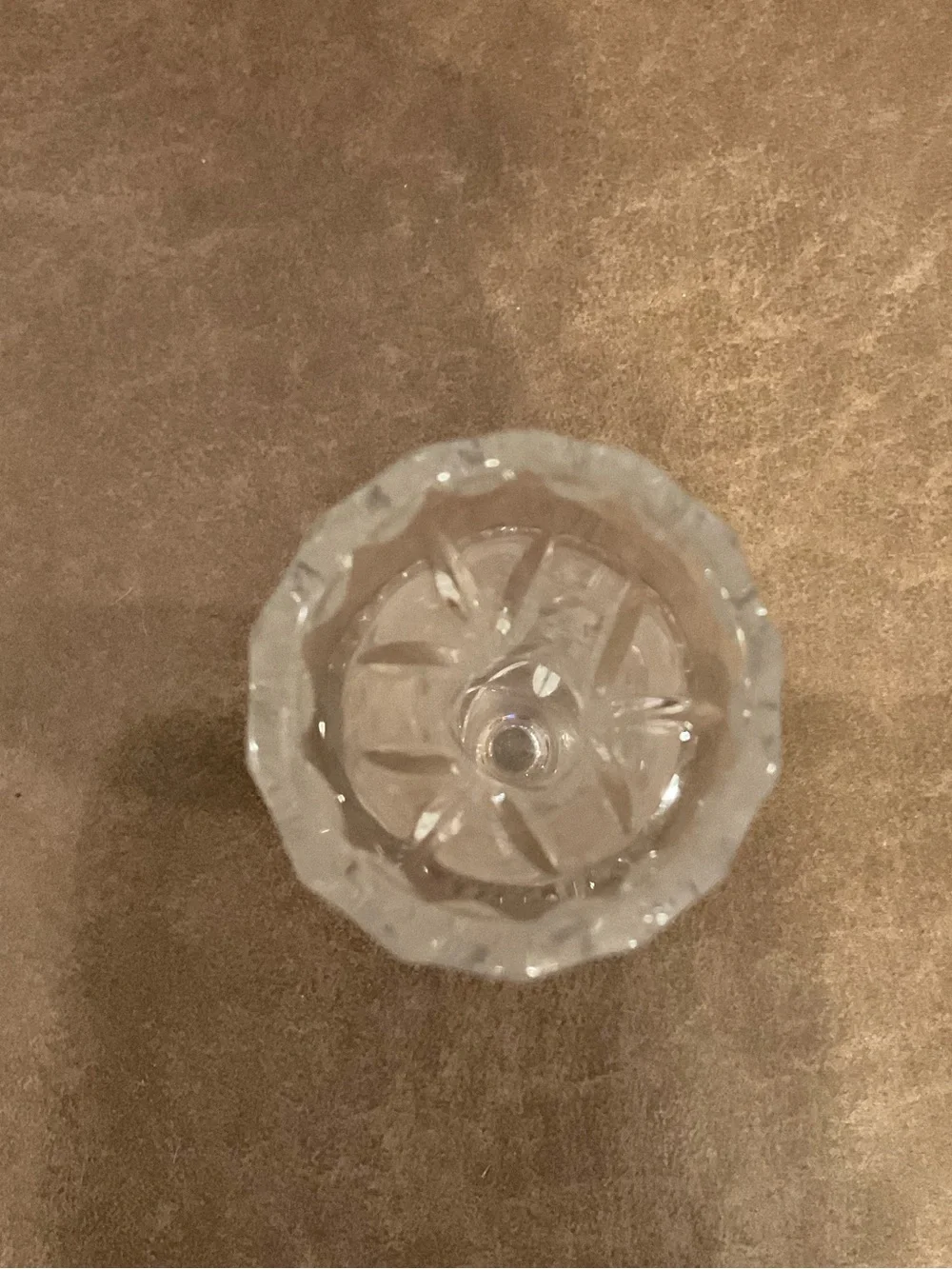 Slender Crystal Vase with Diamond Pattern
